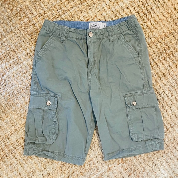 Lucky Brand 14 Green Boys cargo Shorts - Picture 1 of 5
